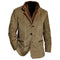 Suede Lapel Collar Blazer for Men - Khaki