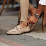 Suede Loafer with Metal Accent for Men - View 3