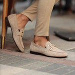 Suede Loafer with Metal Accent for Men - View 4
