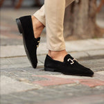 Suede Loafer with Metal Accent for Men - View 7