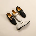 Suede Loafer with Metal Accent for Men - View 9