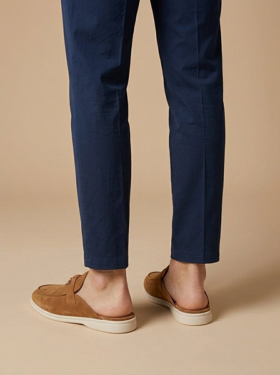 Suede Open Back Loafer Mule for Men - View 2