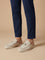 Suede Open Back Loafer Mule for Men - Light Gray