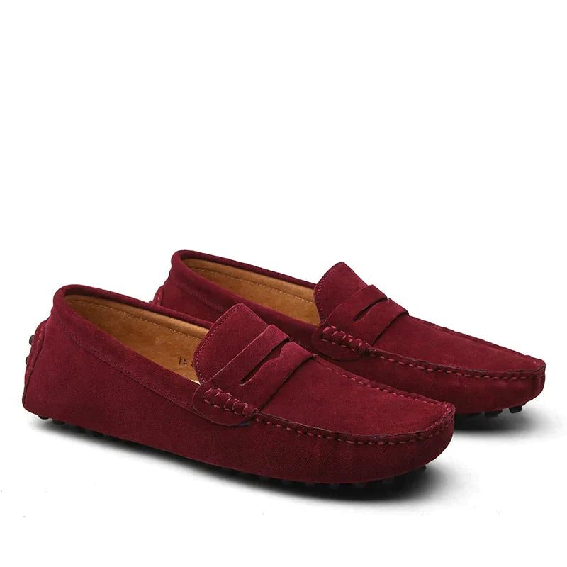 Suede Penny Loafers for Men - Rot