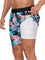 Flamingo Print Swim Shorts for Men - Light Pink
