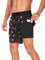 Flamingo Print Swim Shorts for Men - Light Red