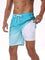 Flamingo Print Swim Shorts for Men - Turquoise