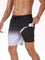 Flamingo Print Swim Shorts for Men - Black