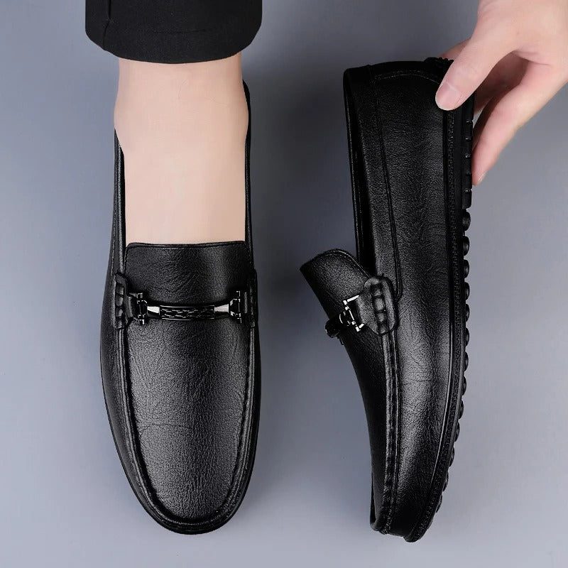 Genuine Leather Driving Loafers for Men - View 11
