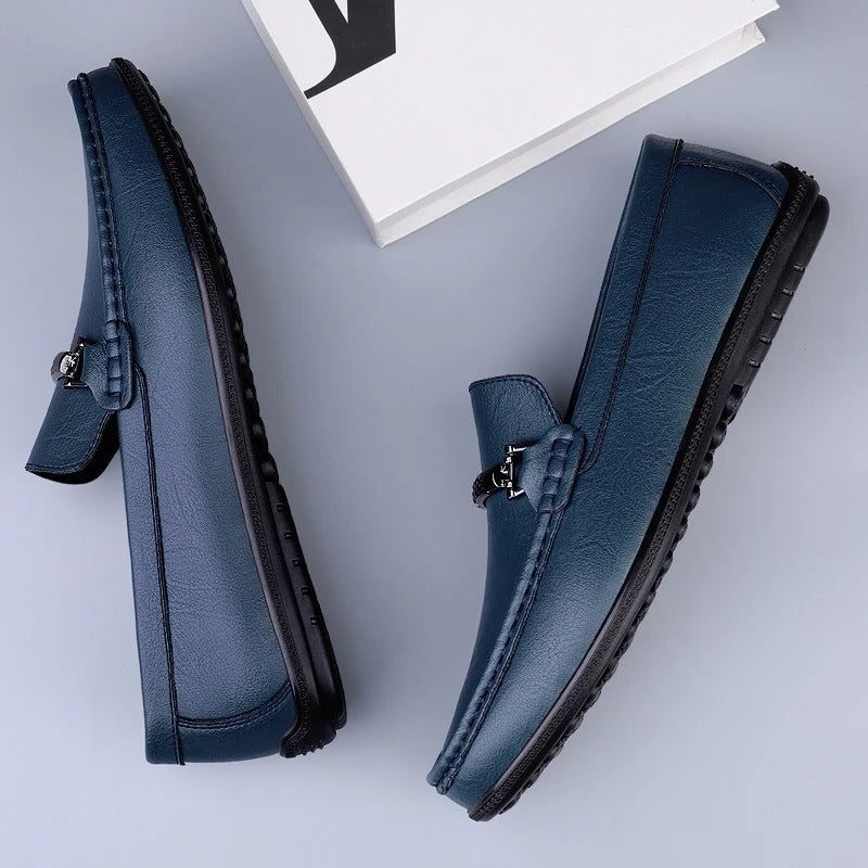 Genuine Leather Driving Loafers for Men - View 12