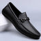 Genuine Leather Driving Loafers for Men - Black