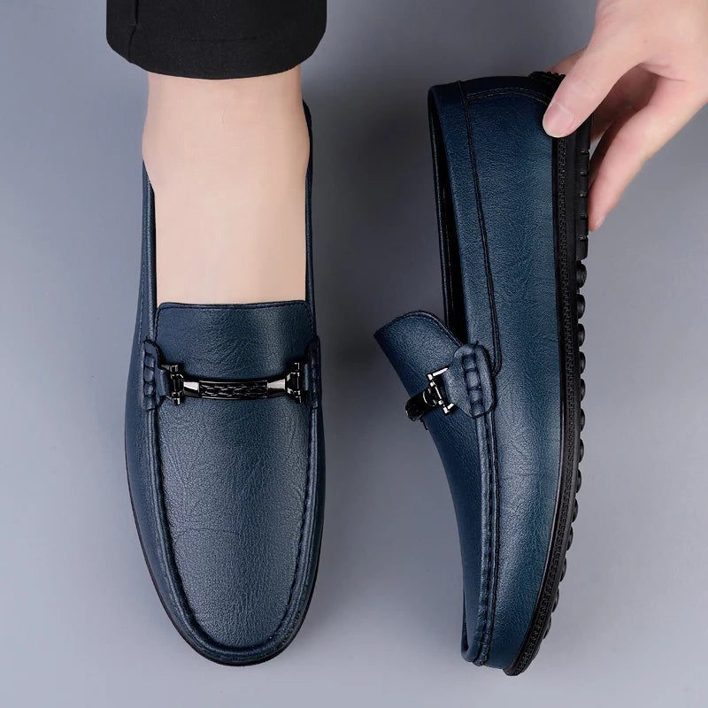 Genuine Leather Driving Loafers for Men - View 3