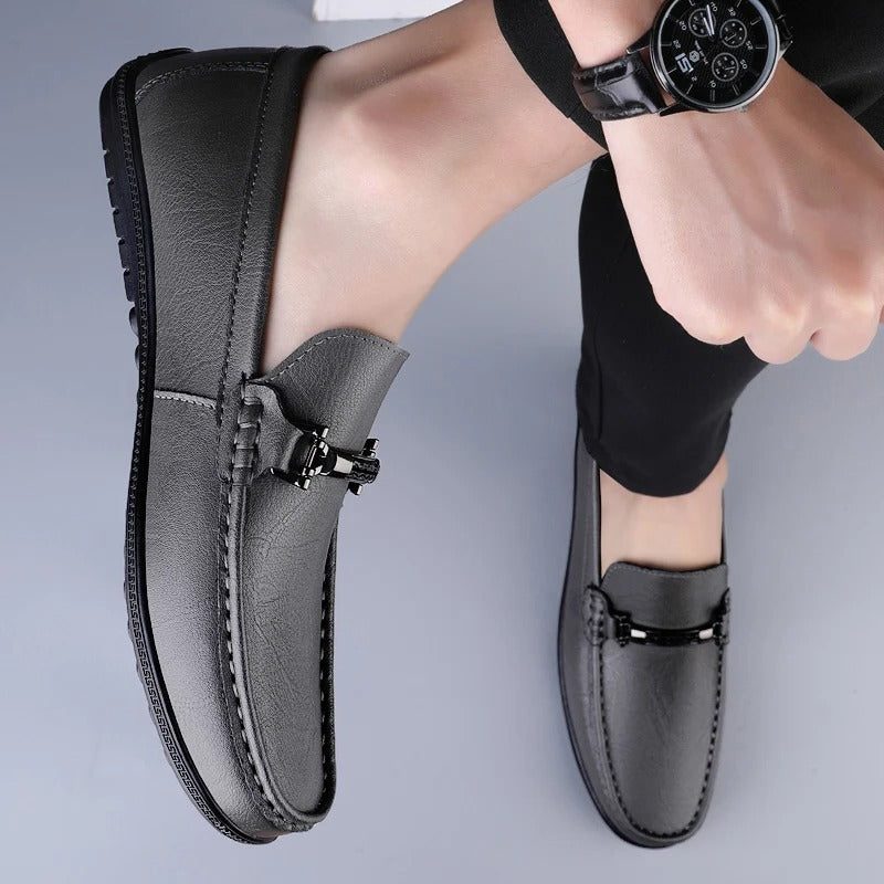 Genuine Leather Driving Loafers for Men - View 6