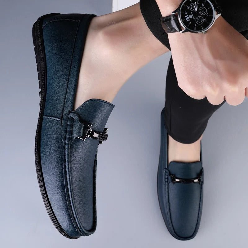 Genuine Leather Driving Loafers for Men - View 7