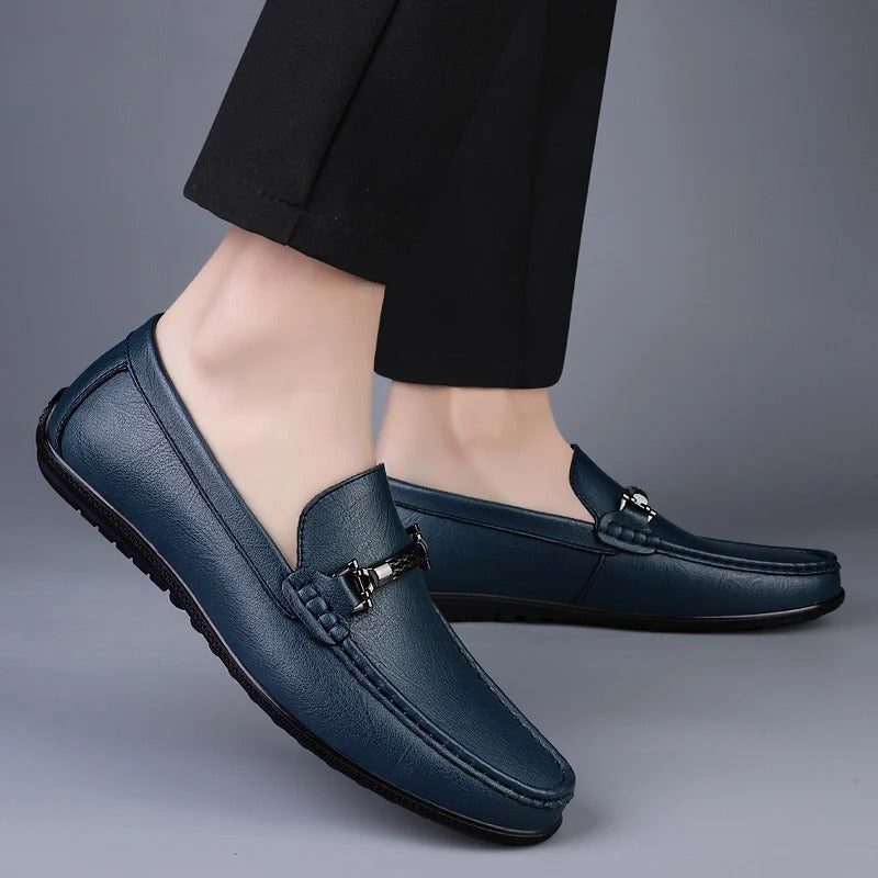 Genuine Leather Driving Loafers for Men - View 9