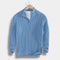 Half-Zip Mock Neck Sweater for Men - Light Blue