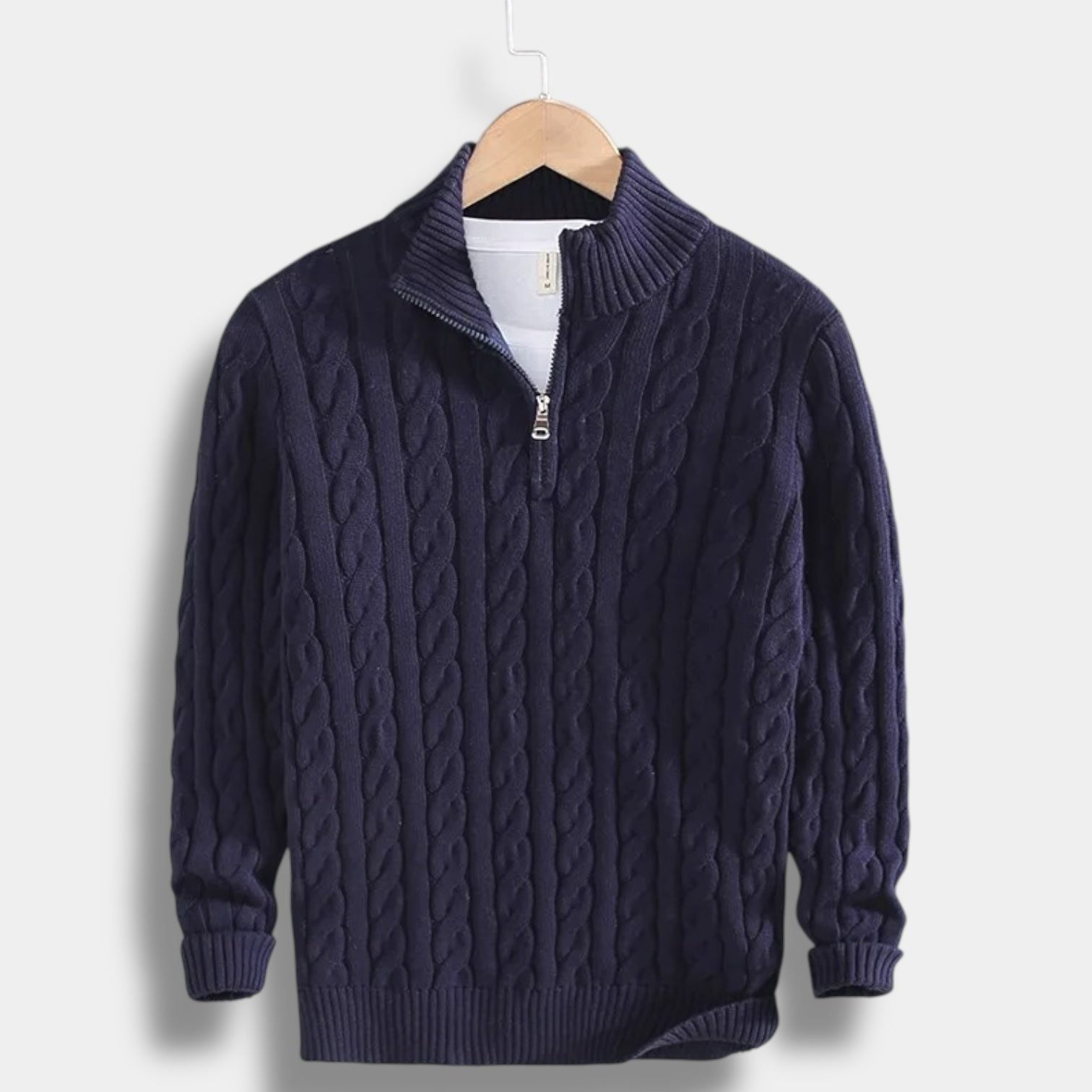 Half-Zip Mock Neck Sweater for Men - View 3