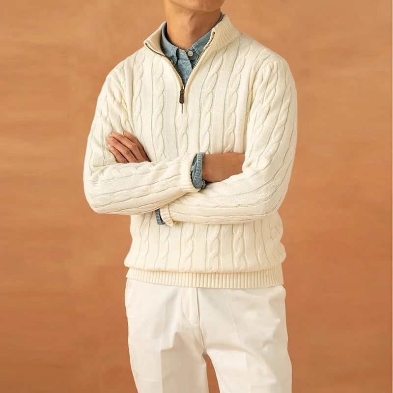 Half-Zip Mock Neck Sweater for Men - View 5