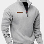 Half-Zip Stand Collar Fleece Sweatshirt for Men