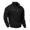 Half-Zip Stand Collar Fleece Sweatshirt for Men - Black