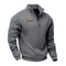 Half-Zip Stand Collar Fleece Sweatshirt for Men - Dark Gray