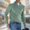 Half-Zip Stand Collar Pullover for Men - Green