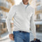 Half-Zip Stand Collar Pullover for Men - White