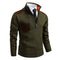 Half-Zip Stand Collar Sweater for Men - Green