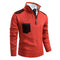 Half-Zip Stand Collar Sweater for Men - Orange