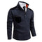 Half-Zip Stand Collar Sweater for Men - Dark Blue