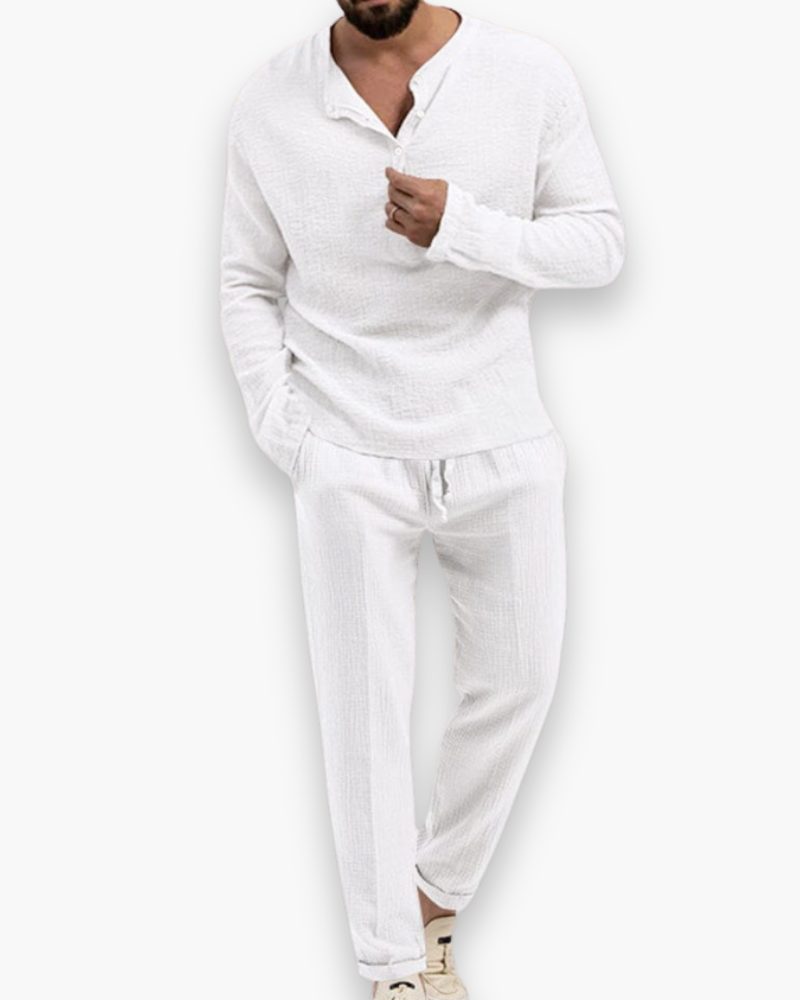 Henley Long Sleeve Set for Men