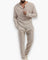 Henley Long Sleeve Set for Men - Beige