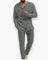 Henley Long Sleeve Set for Men - Grey