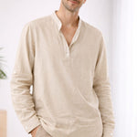 Henley Long Sleeve Shirt for Men