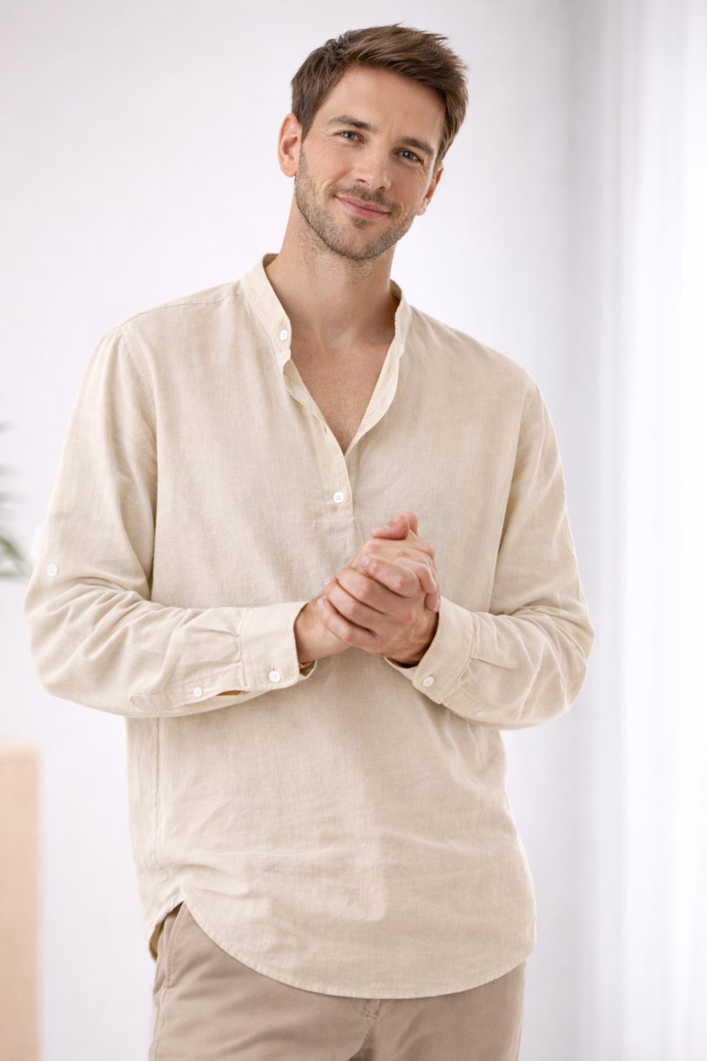 Henley Long Sleeve Shirt for Men - View 2