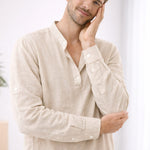Henley Long Sleeve Shirt for Men - View 3