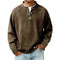 Henley Long Sleeve T-Shirt for Men - Dark Brown