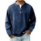 Henley Long Sleeve T-Shirt for Men - Dark Blue