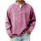 Henley Long Sleeve T-Shirt for Men - Pink