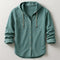 Hooded Button-Down Shirt for Men - Green