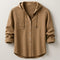 Hooded Button-Down Shirt for Men - Brown