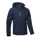 Hooded Zip-Up Windbreaker Jacket for Men