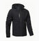 Hooded Zip-Up Windbreaker Jacket for Men - Black