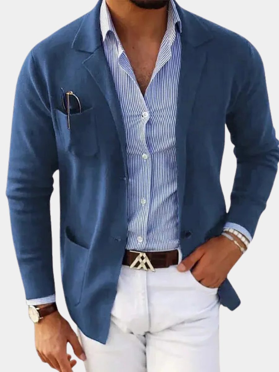 Knit Lapel Blazer for Men