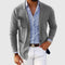 Knit Lapel Blazer for Men - Gray