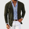 Knit Lapel Blazer for Men - Dark Green