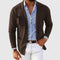 Knit Lapel Blazer for Men - Brown