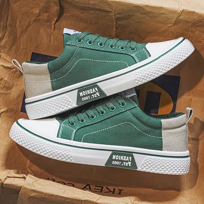 Lace-Up Canvas Sneakers for Men - View 10
