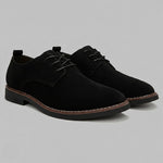 Lace-Up Suede Derby Shoes for Men