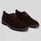 Lace-Up Suede Derby Shoes for Men - Coffee